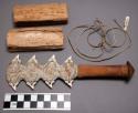 Woman's shark tooth weapon, guard, and string