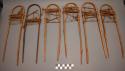 6 mousetraps, bamboo and fiber string; Kitimbi