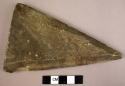 Triangular, bevelled edge stone object