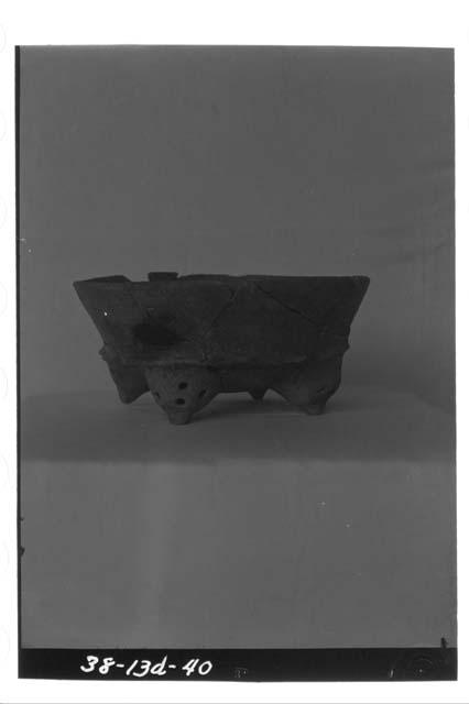 Tetrapod dish found under stela C in 1935 season.