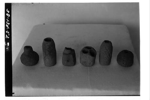 Candeleros. L-to R, bottle type, 32-38, 35-38, 3-chamber, 25-38, and 24-38