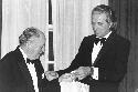 Gordon Willey (L) and Karl Lamberg-Karlovsky at dinner in honor of Gordon Willey