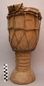 Carved wooden drum - male