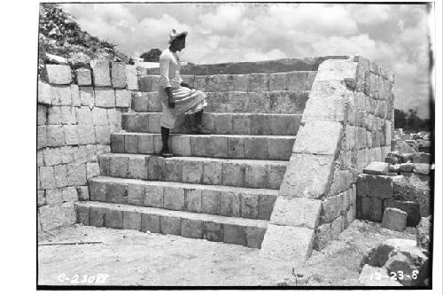 Ball Court -- The South Temple, E. stairway