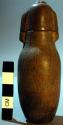 Wooden powder flask.  See #51273.