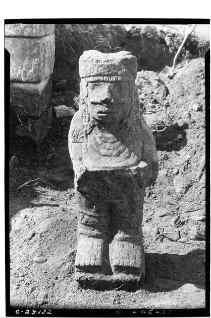 Idol Chichen from south balustrade at the Temple of Warriors