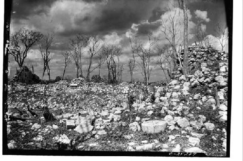 General view of ruins at Mercado, from northeast.