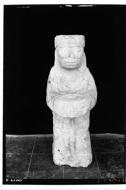 Standard bearer from south ramp of stairway at Warriors