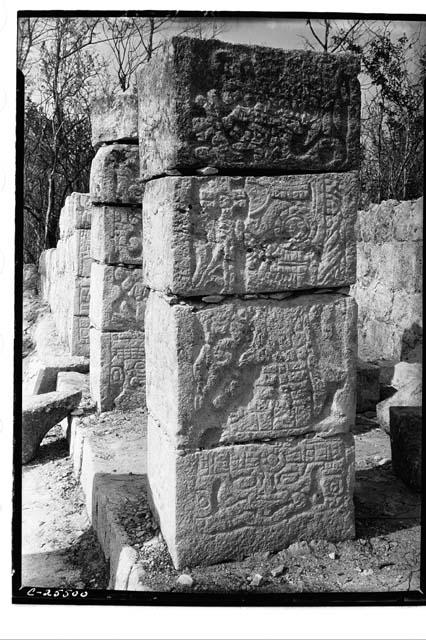 Right column at the Temple of Xtoloc Cenote