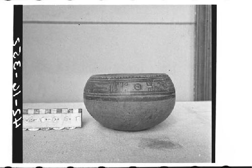 Polychrome pottery bowl.