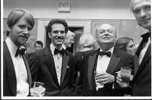 David Freidel, Jerry Sabloff, Gordon Willey, Karl Lamberg-Karlovsky at dinner