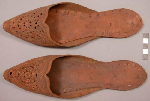 Pair of leather slippers