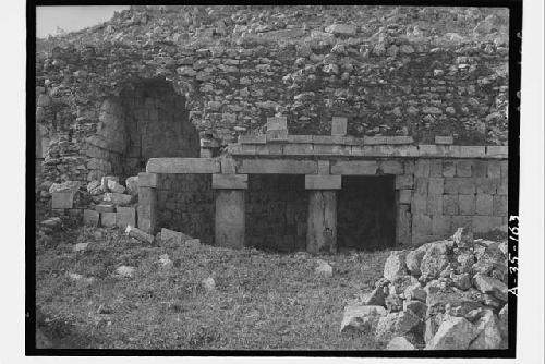 Structure 2C3 (Teocalli); North doorway, east of stairs; Room 2
