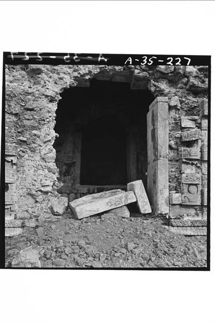 Doorway. Structure 2C6 (Casa 1); West facade; Room 9