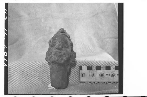 Hollow Pottery Human-Effigy Head