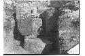 Caracol, closer view of niche between steps after excavation