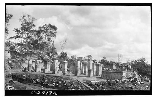 NE Colonnade - looking NW after excavation