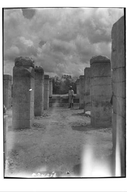 Northeast colonnade - looking North through the colonnade toward the altar