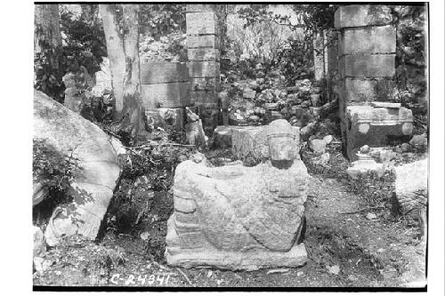 Chac Mool on E. side Court of Columns