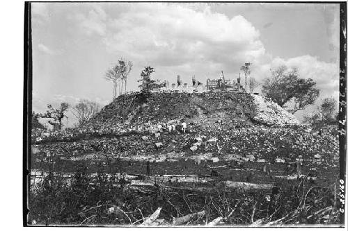 T. of War.seen from W., temple excavated. Work on stair just beginning.