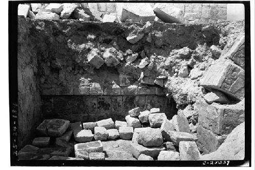 Northwest corner inner chamber at the Temple of Warriors