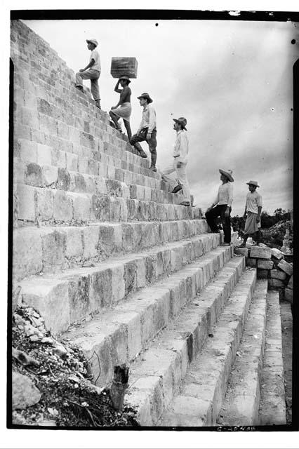 T. of War.grand stairway looking S. across War's stairway. line of figures climb