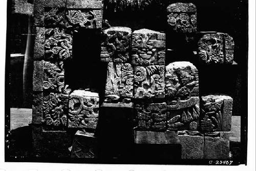 Sculptures at the Temple of Xtoloc Cenote