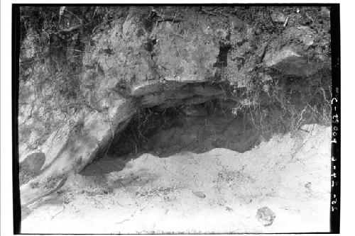 Portion of fallen vault at the Temple of Warriors