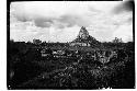 Caracol and Terrace looking NW showing Casa Colorado at left