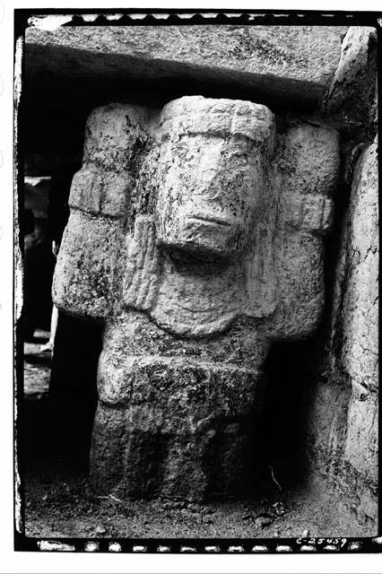 T. of Warriors. Atlantean figure, supporting altar