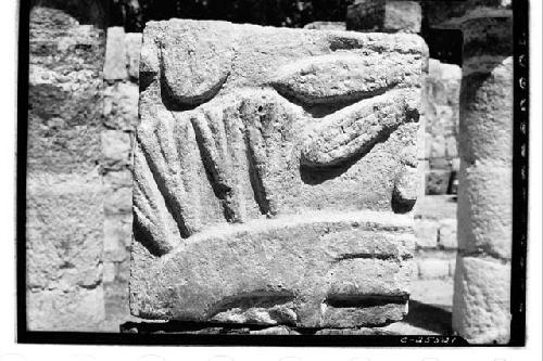 Sculpture at the Temple of Xtoloc Cenote