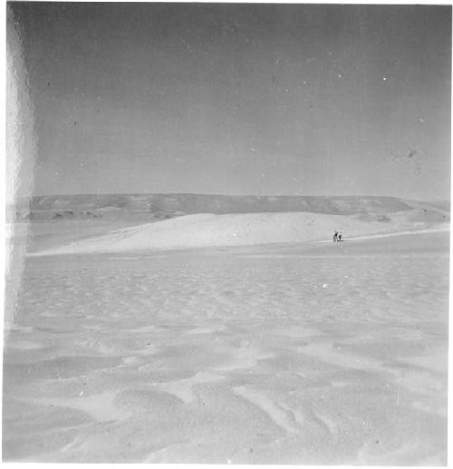 Desert scene marked "Shell mounds mouth of Ica River"