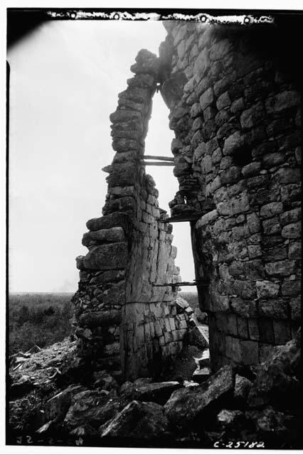 Caracol, detail of condition before reconstruction