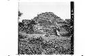 Panorama of north side of platform and mound..