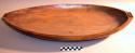 Oval mahogany wood food bowl (2' 4" long)
