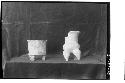 Pottery; two tetrapod vases, first from river bank, second from trench 41-1