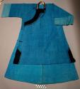 Woman's outer garment - blue cotton lined with different cotton +