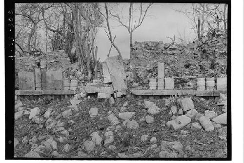 Doorway north of center, Structure 2C7; West facade