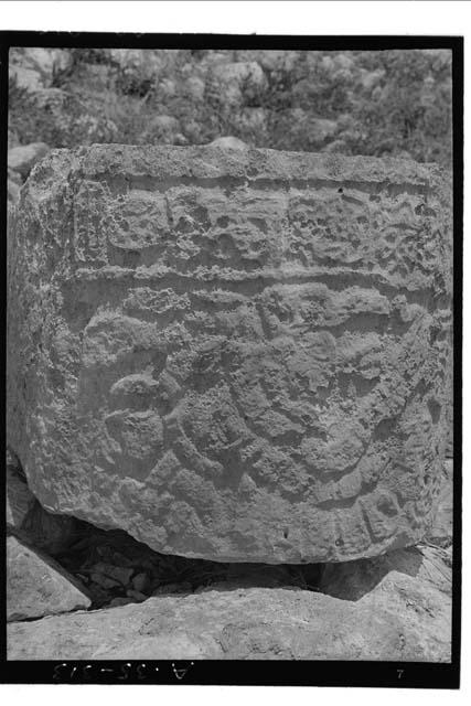 Left side, upper part of altar, before Castillo, Altar 3