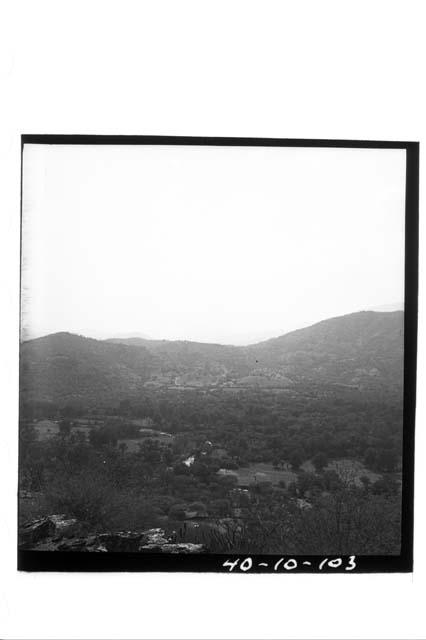 Looking northwest across the Lato Valley from Cerro Magdalena