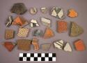 Potsherds, various types