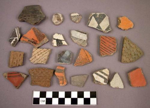 Potsherds, various types