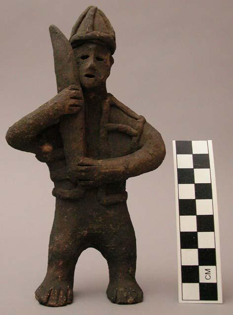 Clay doll - warrior with helmet