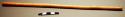 2 piece musical instrument - wooden bow notched on one side, strung with a reed.