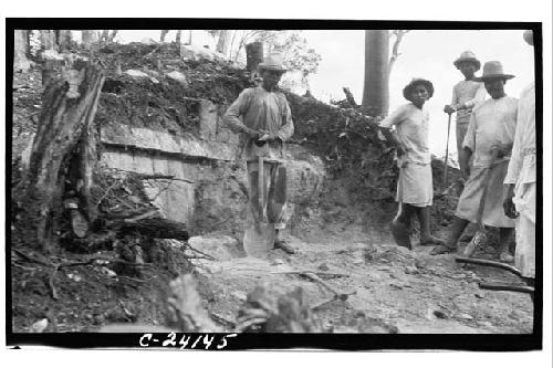 Northeast Colonnade - looking NE - SE corner after start of excavation