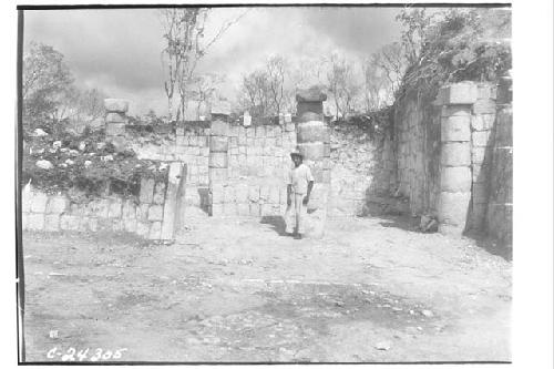 Small South Temple after excavation looking W