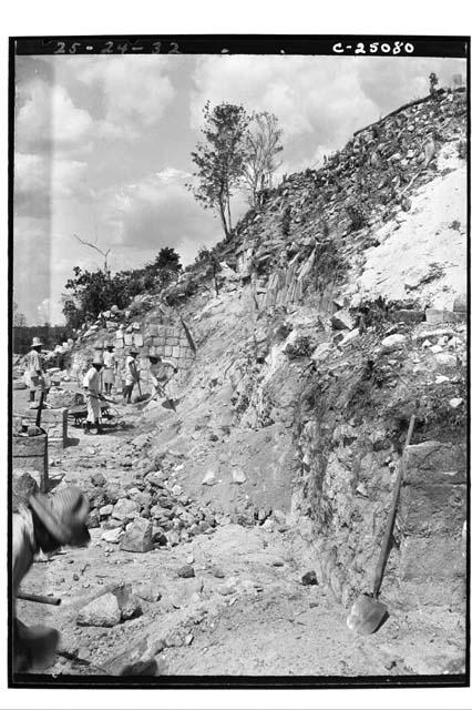 Excavation of Northwest Colonnade at the Temple of Warriors