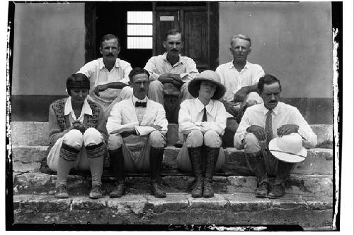 Staff - W. porch of Hacienda