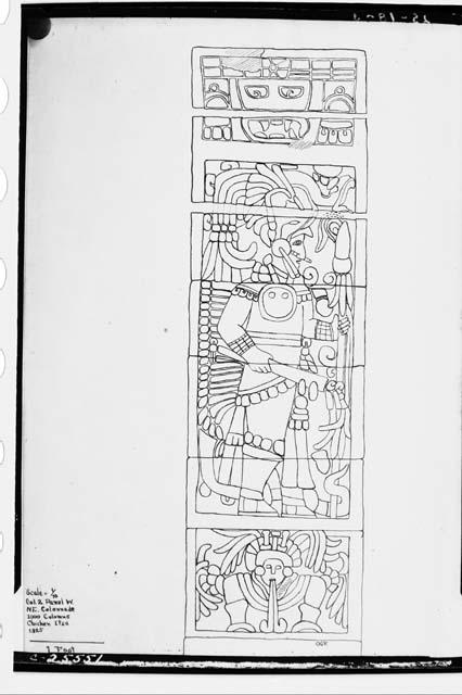 Drawing of Column 2 at Northeast Colonnade