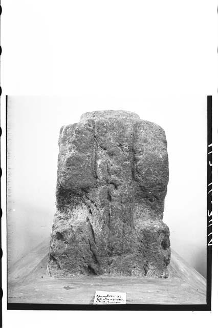 Monumental stone sculpture.